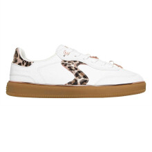 (4 UK, White) Skechers Childrens/Kids Hotshot Leopard Print Trainers
