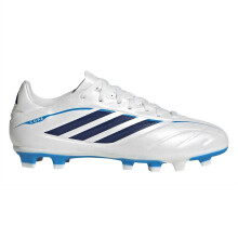 (5.5 UK, White/Black/Blue) Adidas Childrens/Kids Copa Pure IV 3 Stripes Firm Ground Football Boots