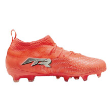 (3 UK, Red/Silver) Puma Childrens/Kids Future 9 Match Firm Ground Football Boots