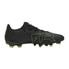 (10 UK Child, Black/Green) Puma Childrens/Kids Future 8 Play Firm Ground Football Boots