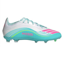(5.5 UK, White/Pink/Blue) Adidas Childrens/Kids F50 Elite Lionel Messi Firm Ground Football Boots