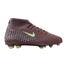 (4 UK, Plum/Silver) Nike Childrens/Kids Superfly 10 Firm Ground Football Boots