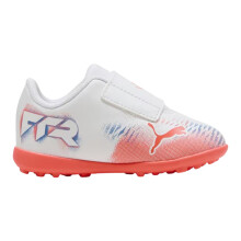 (4 UK Child, White/Black/Glowing Red) Puma Childrens/Kids Future 8 Play Astro Turf Trainers