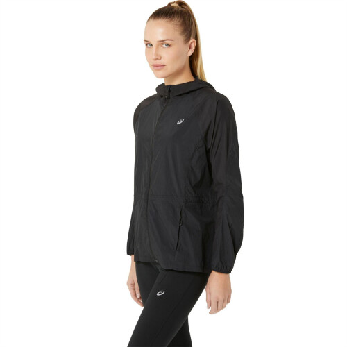 Asics (16 UK, Black) Asics Womens/Ladies Packable Athletic Jacket