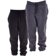 (11-12 Years, Charcoal/Navy) Keanu Childrens/Kids Cotton Blend Regular Jogging Bottoms (Pack of 2)