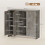 Homcom HOMCOM Sideboard with 3 Doors and Adjustable Shelves, Kitchen Cupboard, Grey 3