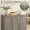 Homcom HOMCOM Sideboard with 3 Doors and Adjustable Shelves, Kitchen Cupboard, Grey 6