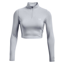 (12 UK, Gray Dawn) Under Armour Womens/Ladies Shine Cropped Fleece Top