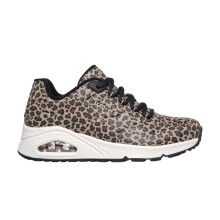 (7 UK, Leopard) Skechers Womens/Ladies Uno Stand On Air Leopard Print Trainers