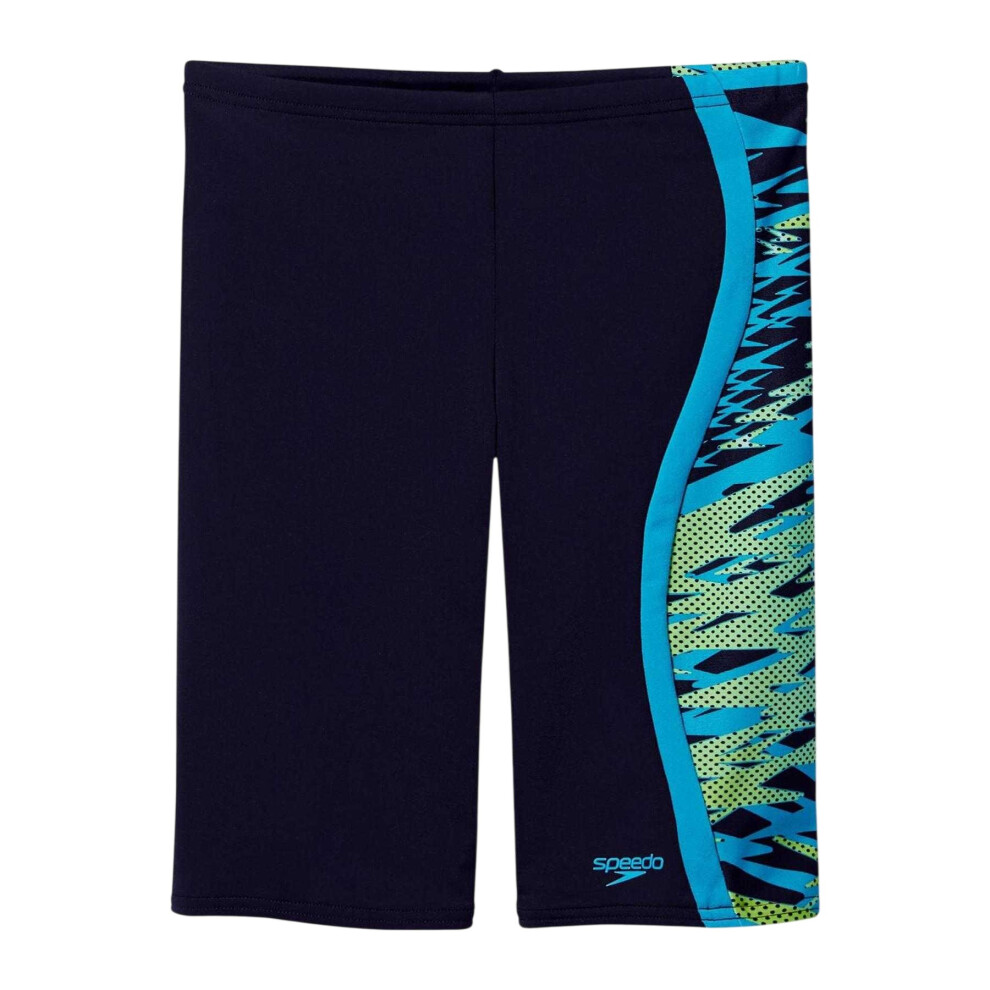 Speedo (13 Years, Black/Blue) Boys Hb Logo Jammer Shorts