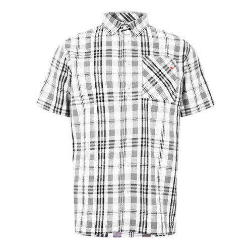 Lee Cooper (S, White) Lee Cooper Mens Checked Cotton Shirt