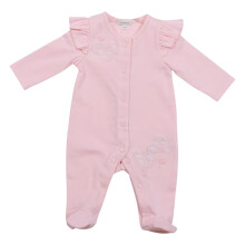 Mintini Baby Girls Floral Long-Sleeved All-In-One Nightwear