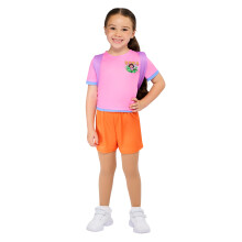 (5-6 Years, Multicoloured) Dora The Explorer Girls Dora Costume Set
