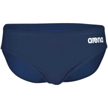 (L, Navy/White) Arena Mens Team Logo Swim Briefs