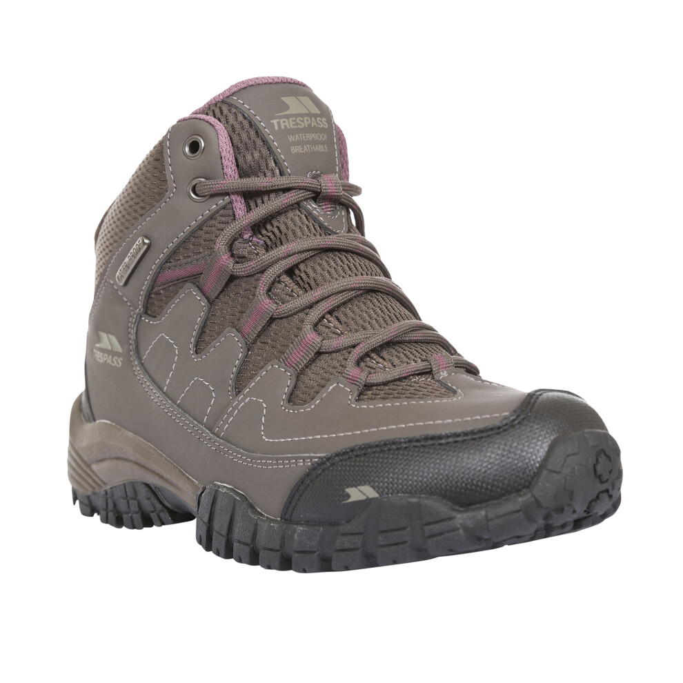 Trespass Women's Light Brown Mitzi Waterproof Walking Boots In | Size: 4 - Image 3