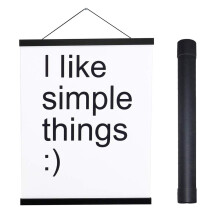 A1 Magnetic Poster Hanger Frame,Light Wood Frame Hanger for Photo Picutre Canvas Artwork Art Large Size Wall Map Print Wall Hanging (61cm/24, Black)