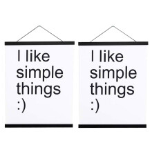 A2 Magnetic Poster Hanger Frame,Light Wood Frame Hanger for Photo Picutre Canvas Artwork Art Large Size Wall Map Print Wall Hanging (42cm/16.5"