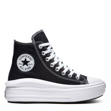 (8 UK, Black/White) Converse Womens/Ladies Chuck Taylor Canvas Platform High Top Trainers
