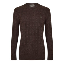 (L, Black Coffee) Jack Wills Mens Marlow Cable Knit Merino Wool Jumper