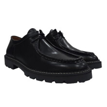 (10 UK, Black) Nicholas Deakins Mens Full Grain Leather Derby Shoes