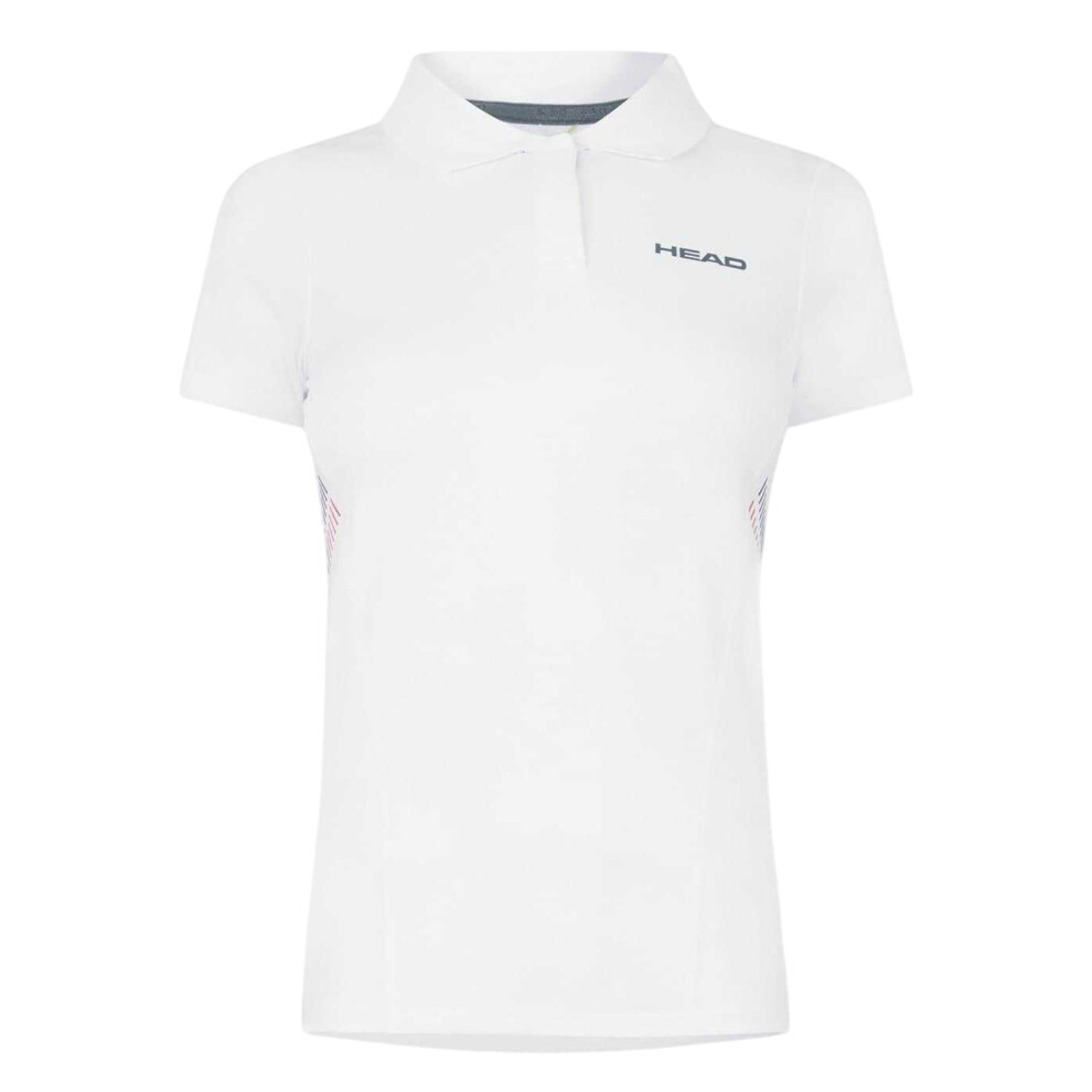 Head (8 Uk, White) Womens/Ladies Club Logo Polo Shirt