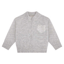 (3-4 Years, Grey Marl) Couture Club Childrens/Kids Embroidered Logo Cardigan