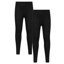 (7-8 Years, Black) Mountain Warehouse Childrens/Kids Merino Wool Base Layer Bottoms (Pack of 2)