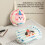 (Pink Round)Durable Mesh Laundry Protector With Bear And Dog Print Design For Use Home 6