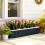 Outsunny Outsunny Galvanised Raised Garden Bed with Gloves, Dark Grey 1