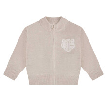 (9-10 Years, Beige) Couture Club Childrens/Kids Embroidered Logo Cardigan