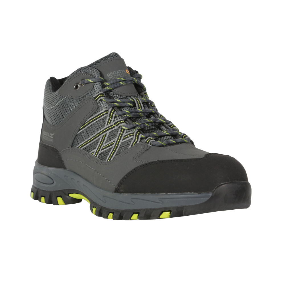 - Regatta Professional Mens Safety Shoes Briar Grey/lime (6 Uk) - Image 2