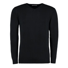 (4XL, Black) Kustom Kit Mens Arundel V Neck Long-Sleeved Jumper