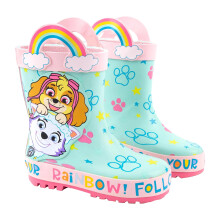 (8 UK Child, Pink/Blue) Paw Patrol Childrens/Kids Skye & Everest Wellington Boots