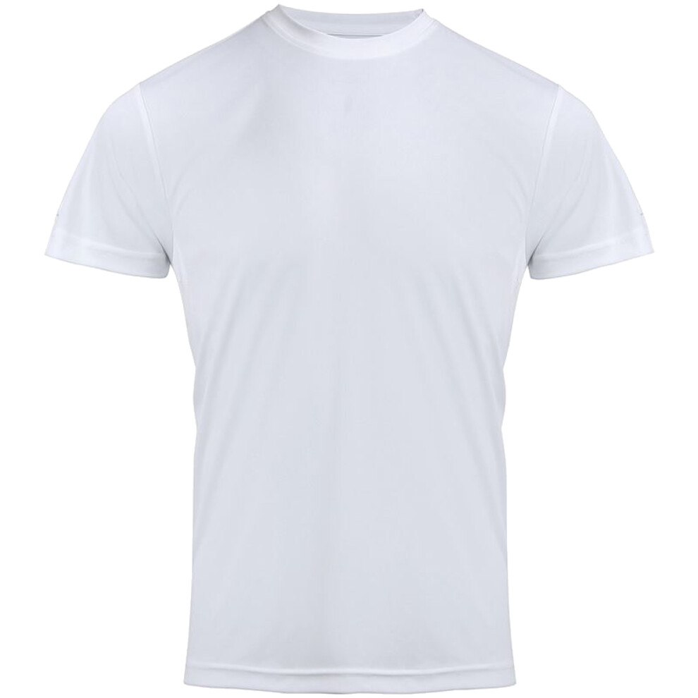 Premier (Xl, White) Mens Chefs Coolchecker Short Sleeve T-Shirt
