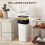 Homcom HOMCOM 50L Sensor Bin, Stainless Steel Slim Kitchen Bin, Fingerprint-Proof 6