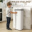 Homcom HOMCOM 50L Sensor Bin, Stainless Steel Slim Kitchen Bin, Fingerprint-Proof 7
