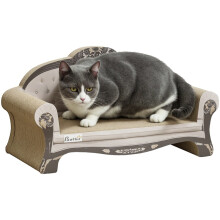 2-in-1 Cat Scratcher with Catnip for Indoor Cats, 29.5 x 56 x 26cm, Brown