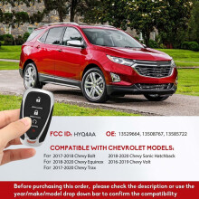 SchlüSselanhäNger Auto Keyless Entry Fernbedienung für Chevy Bolt Equinox Trax Sonic Volt Ersatz HYQ4AA 13529664 13508767