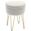 5L Velvet-Feel Storage Ottoman - Cream White 1
