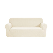SAMSTEX Stylish Sofa Covers 4 Seater High Stretch 4 Seater Sofa Cover 1-Piece Sofa Slipcovers Thick Soft Sofa Protector Machine Washable Non-Slip