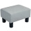 PU Leather Footstool with 4 Plastic Legs, Grey 1