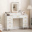 Homcom HOMCOM Dressing Table with LED Lighting Mirror and 10 Drawers, White 1