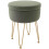 5L Velvet-Feel Storage Ottoman - Green 1