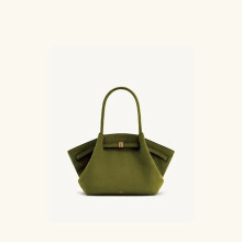 (Olive green suede, China Mainland) JW PEI 2026 Fashion Large Capacity Dumpling Bag Hana Large Tote Women's Shoulder Bag Tote Bag