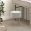 5L Velvet-Feel Storage Ottoman - Cream White 4