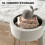 5L Velvet-Feel Storage Ottoman - Cream White 6