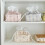 (Beige)Retro Stripe Cloth Tissue Holder With Drawstring For Restaurant Or Use Kitchen 2