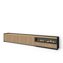 Mueble TV, Televisión, Chimenea eléctrica, Led