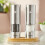 Cooks Professional (Silver) Cooks Professional Rechargeable Salt and Pepper Mill Set with Bamboo Base 7
