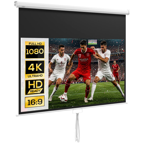 Homcom Pantalla de Proyector Blanco 187 x 8 x 150 cm